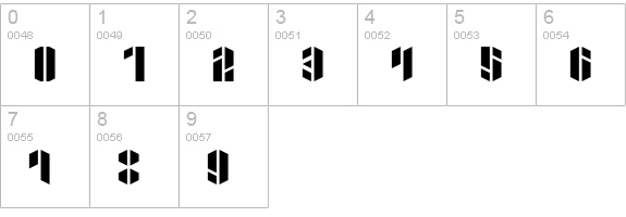 Xacto Blade numbers 0-9 preview