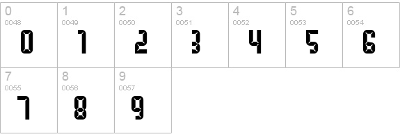 Xefus numbers 0-9 preview