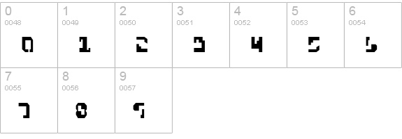 Xenophobia Condensed numbers 0-9 preview