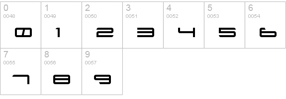 Xenotron numbers 0-9 preview