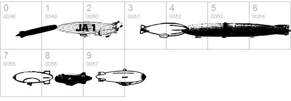Xeppelin numbers 0-9 preview