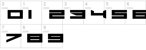 Xero's Proof Regular numbers 0-9 preview
