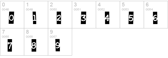 Xerography numbers 0-9 preview