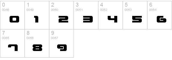 Xeron numbers 0-9 preview