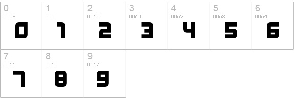Xifiction numbers 0-9 preview