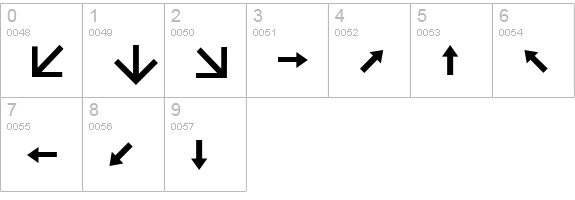 XIngyArrowsBetween numbers 0-9 preview