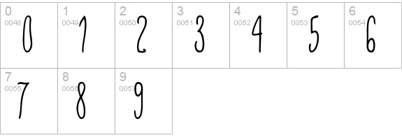 XIPAROS numbers 0-9 preview
