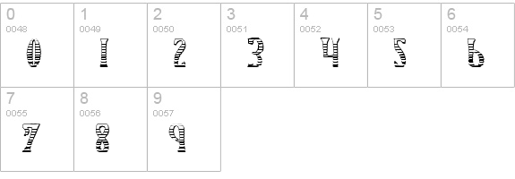 Xiphos Gradient Castle numbers 0-9 preview