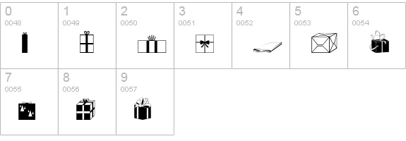 XmasDings numbers 0-9 preview