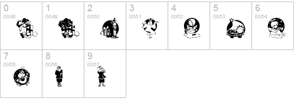 XmasPromotionsSymbols numbers 0-9 preview