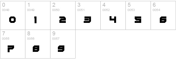 Xodohtro-Nu Regular numbers 0-9 preview