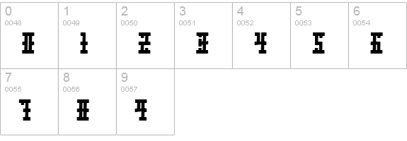 Xolto Rounded numbers 0-9 preview