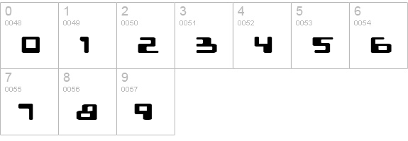 XPED Expanded numbers 0-9 preview
