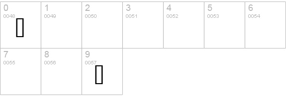 XperimentypoThree Squares numbers 0-9 preview