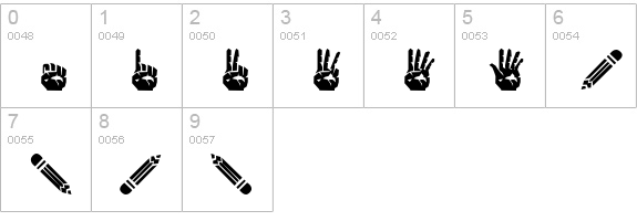 XPointedDesert numbers 0-9 preview