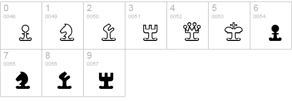 XSeederChess numbers 0-9 preview