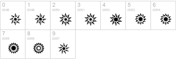 XStarsAndStripesOne numbers 0-9 preview