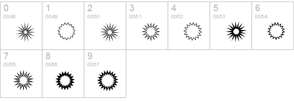 XStellaSternBright numbers 0-9 preview
