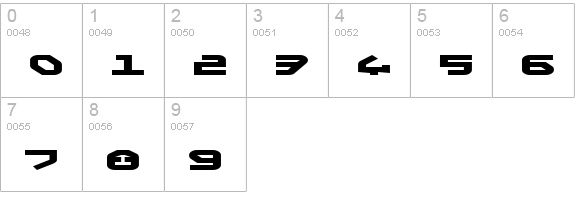 Yahren Expanded numbers 0-9 preview