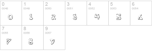 Yama Moto Condensed 3D numbers 0-9 preview