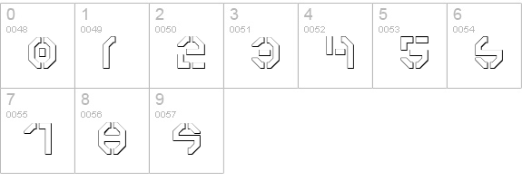 Year 3000 Outline numbers 0-9 preview