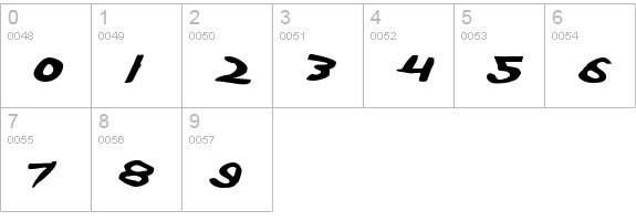 Yellowjacket Expanded numbers 0-9 preview