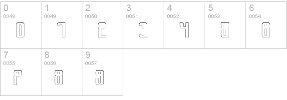 YnduOut numbers 0-9 preview
