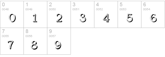 YoubeeShadow numbers 0-9 preview