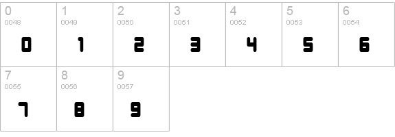 Young Techs Condensed  numbers 0-9 preview