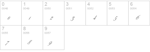 YoungBaroquePlain numbers 0-9 preview