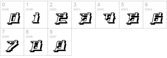 Yytrium numbers 0-9 preview