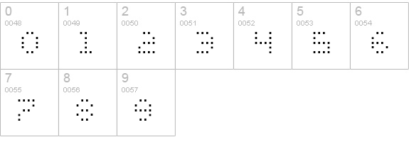 Zado numbers 0-9 preview