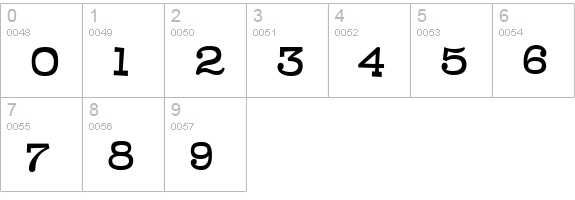 Zalderdash numbers 0-9 preview
