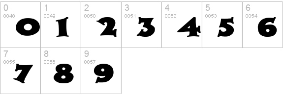 Zaleski Wd Bold numbers 0-9 preview