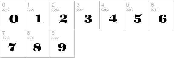 ZapfBookEF-Heavy numbers 0-9 preview