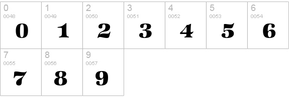 ZapfInternationalEF-Heavy numbers 0-9 preview