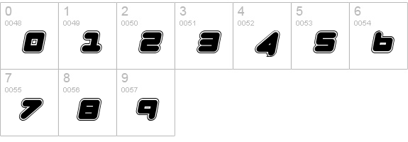 Zealot College Italic numbers 0-9 preview