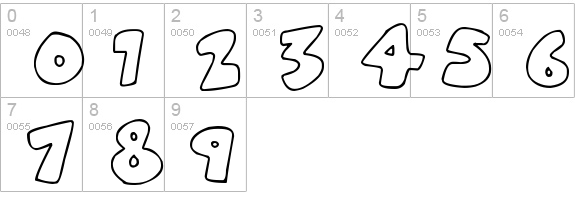 Zebra Blobs
 numbers 0-9 preview