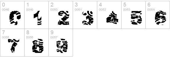 Zebra Ztripez numbers 0-9 preview