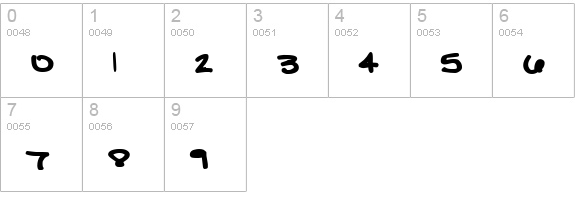 ZebraFlames Bold numbers 0-9 preview