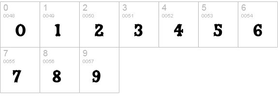 Zebrawood Fill numbers 0-9 preview