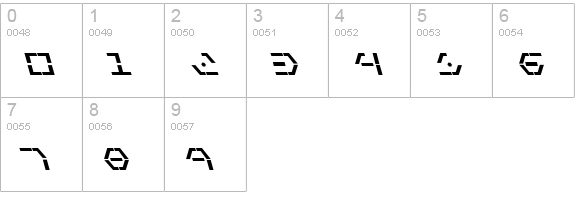 Zeta Sentry Bold Leftalic numbers 0-9 preview
