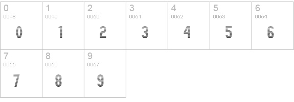 ZillahModernLine numbers 0-9 preview