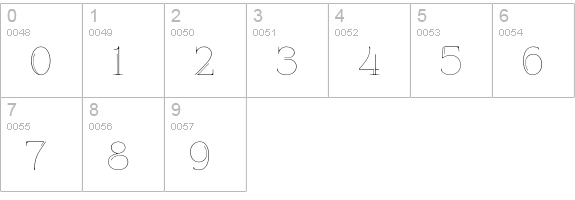 ZnikomitNo25 numbers 0-9 preview