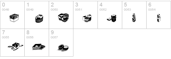 Zoeboxes Normal numbers 0-9 preview