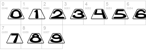Zoidal BRK numbers 0-9 preview