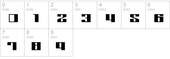 Zone Regular numbers 0-9 preview