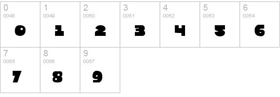 Zounderkite numbers 0-9 preview
