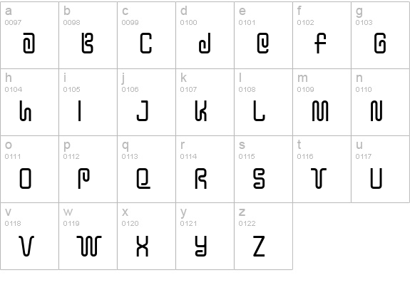 !Y2KBUG lowercase a-z preview