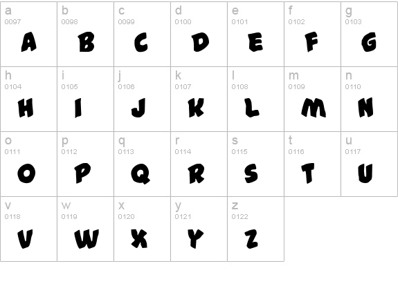 #44 Font lowercase a-z preview